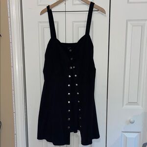 Forever 21 Black Mini Dress with Button Detail